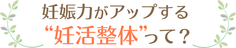 妊娠力がアップする妊活整体って？